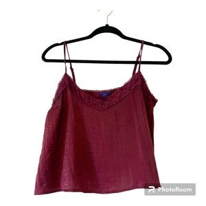 Burgundy Lace Tank